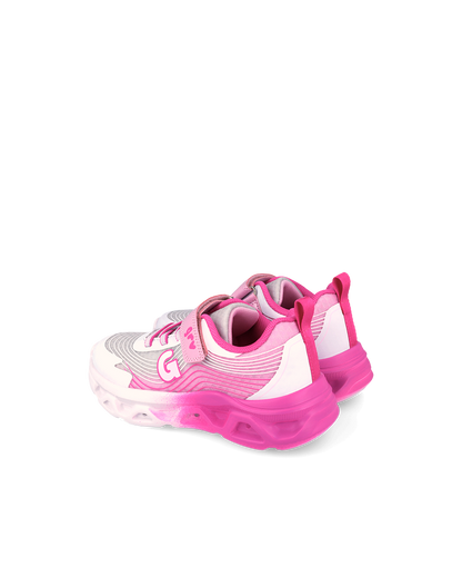 Garvalin white pink trainer lights - 262725 - Kirbys Footwear Ltd