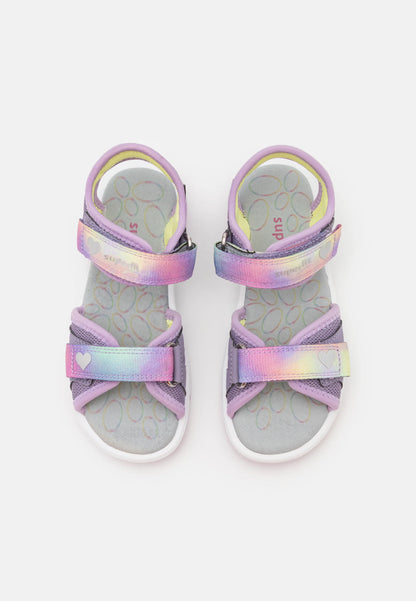 Superfit sandal pebble lilac rainbow - Kirbys Footwear Ltd