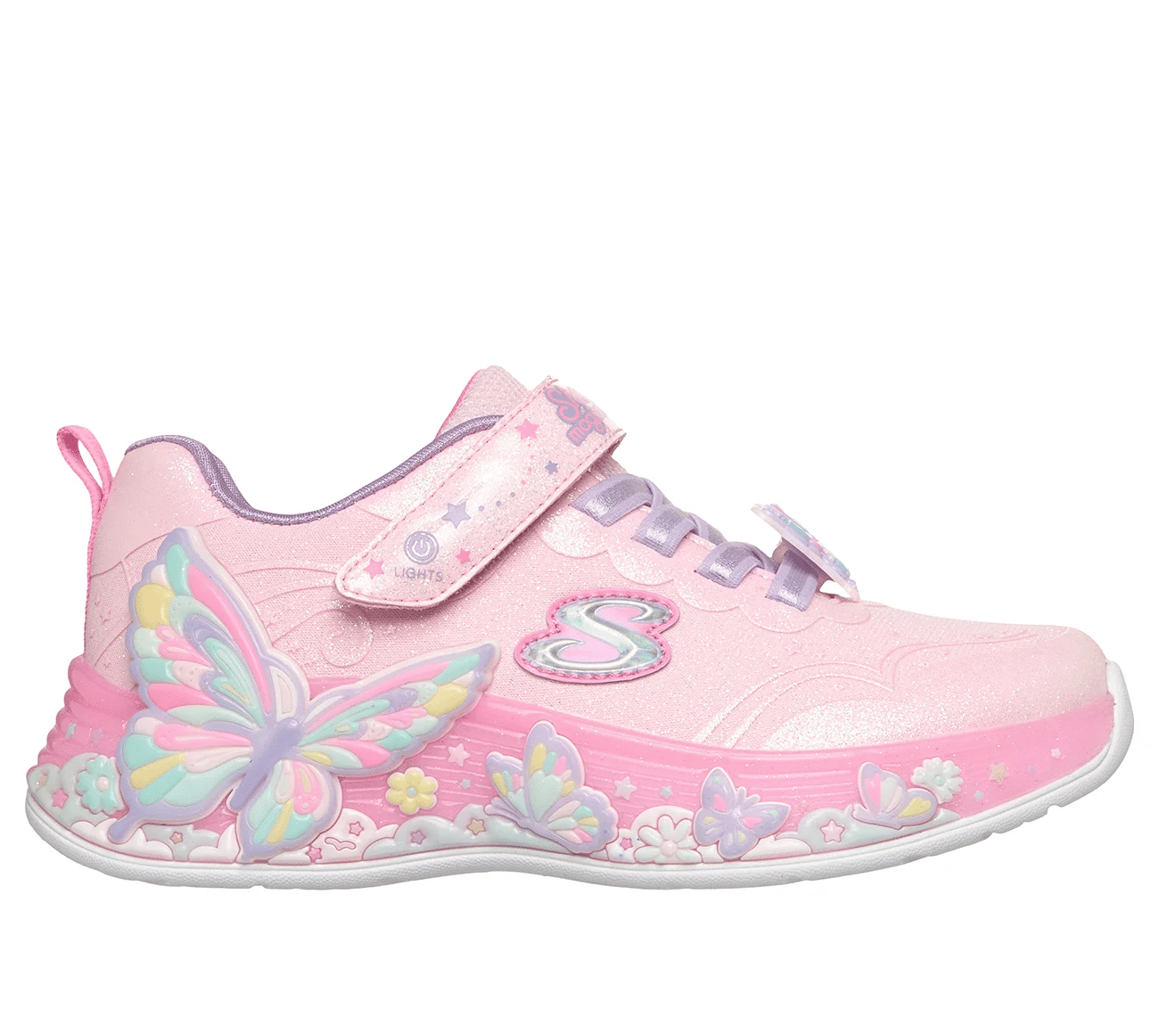 Skechers butterfly bliss - Pink lights - Kirbys Footwear Ltd