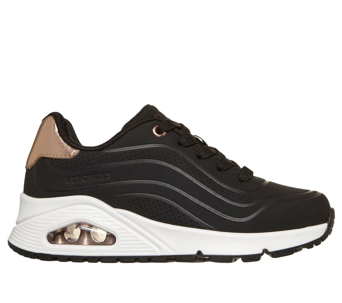 Skechers Uno gen 1 - shimmer wave - black gold