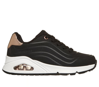 Skechers Uno gen 1 - shimmer wave - black gold