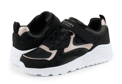 Skechers Uno Lite - metallic burst - black rose gold
