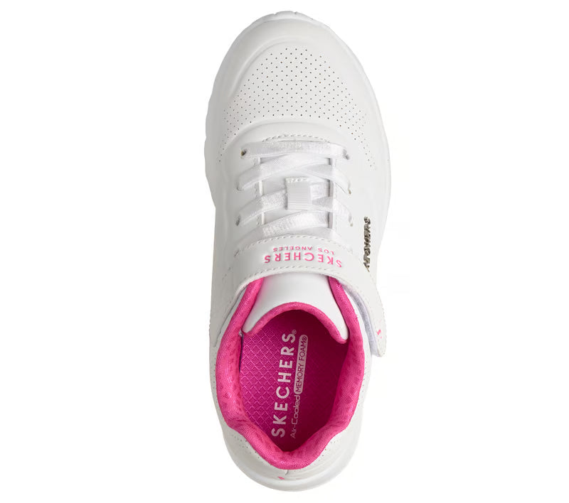 Skechers Uno lite star icon - white pink - Kirbys Footwear Ltd