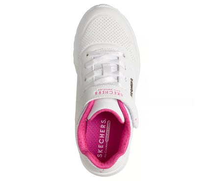 Skechers Uno lite star icon - white pink - Kirbys Footwear Ltd