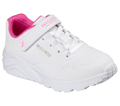 Skechers Uno lite star icon - white pink - Kirbys Footwear Ltd