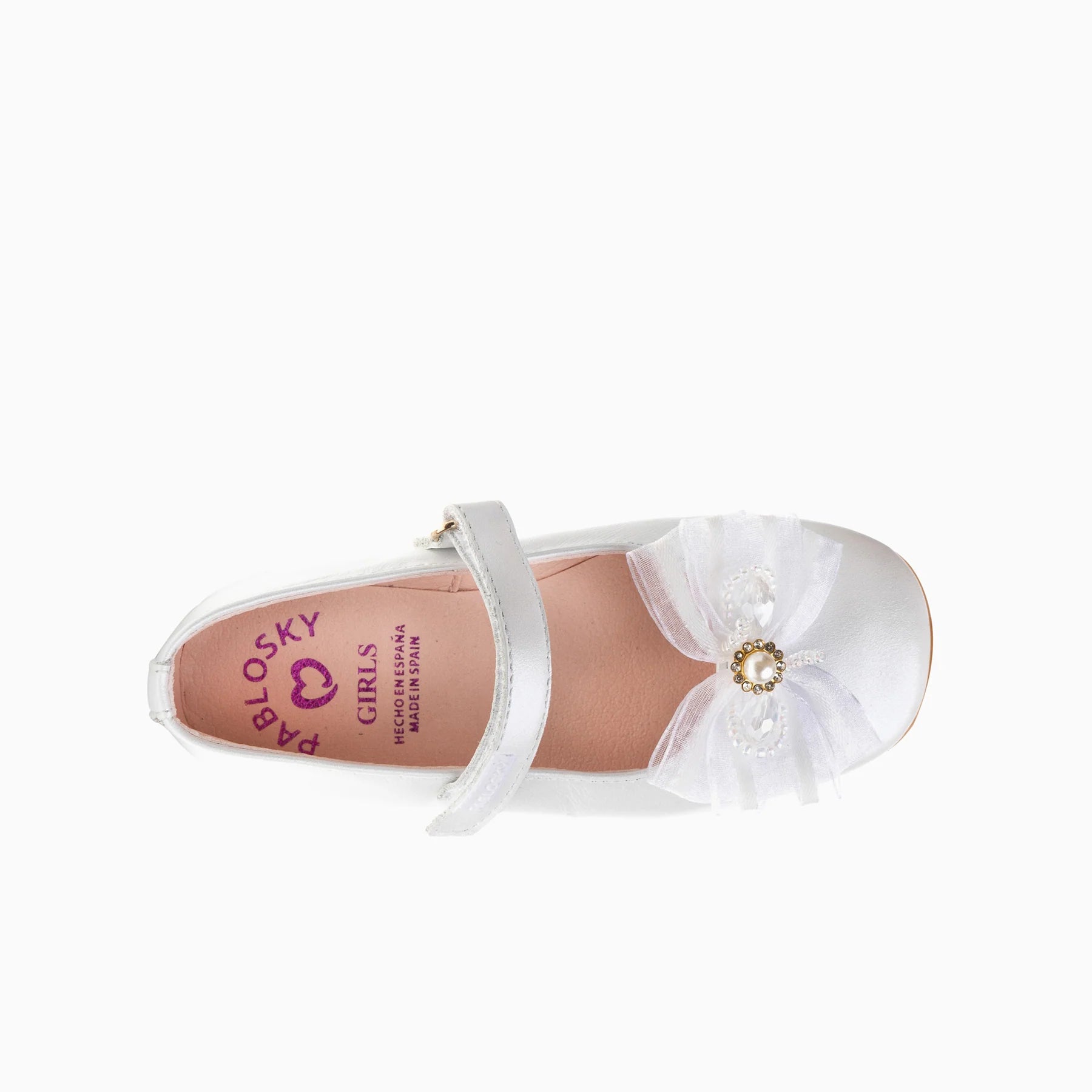 Pablosky white leather 358708 - Kirbys Footwear Ltd