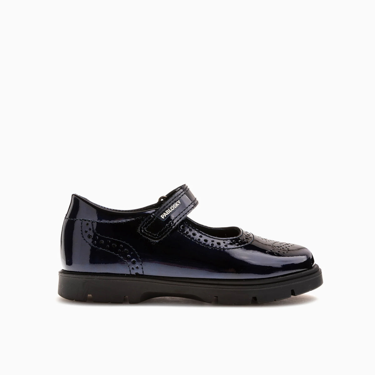 Pablosky strap 360229 navy patent - Kirbys Footwear Ltd