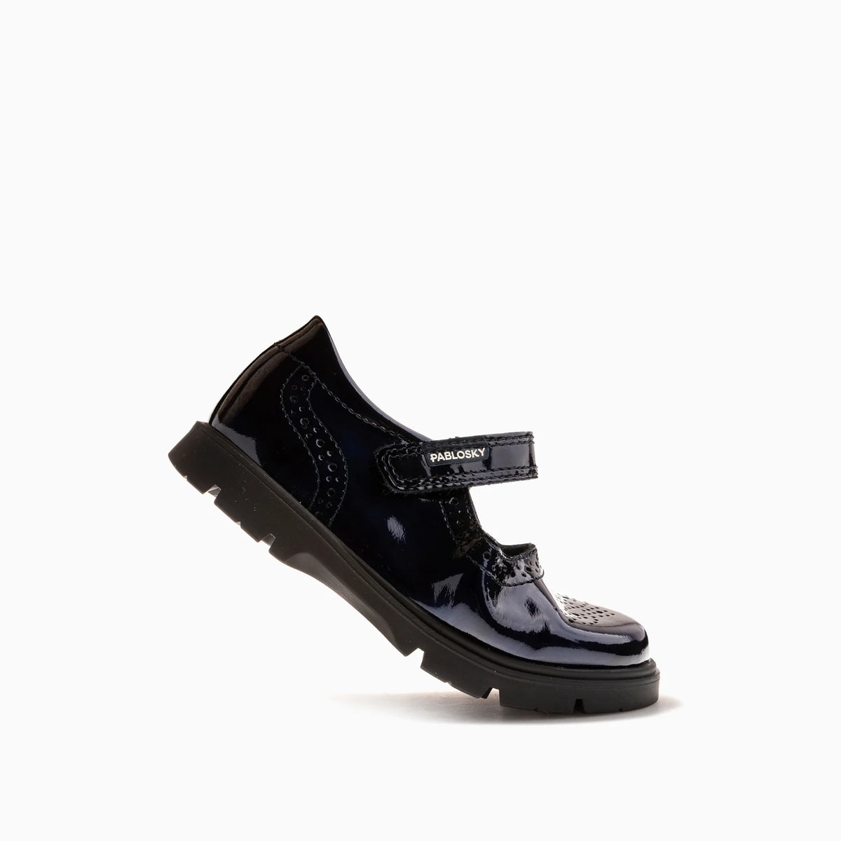Pablosky strap 360229 navy patent - Kirbys Footwear Ltd