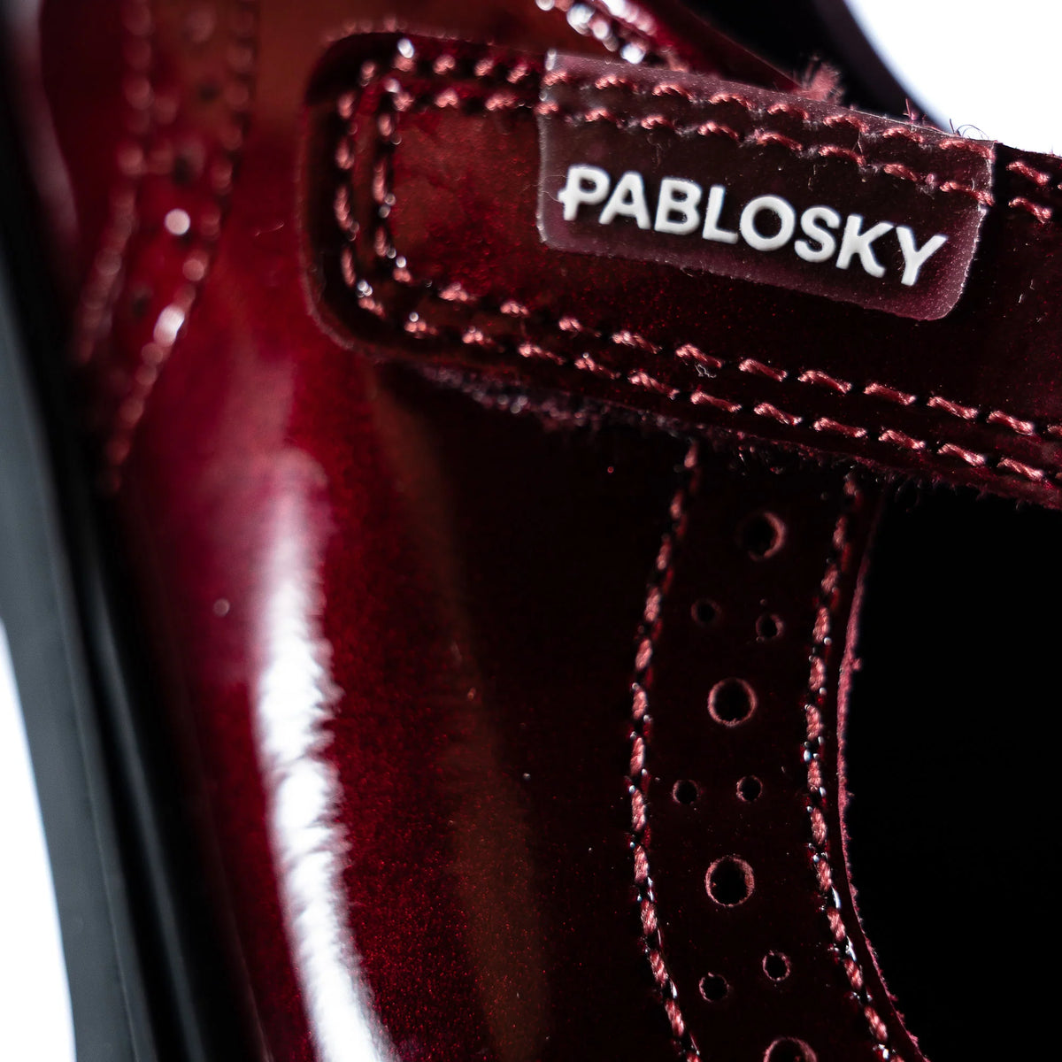 Pablosky strap 360269 burgundy patent - Kirbys Footwear Ltd