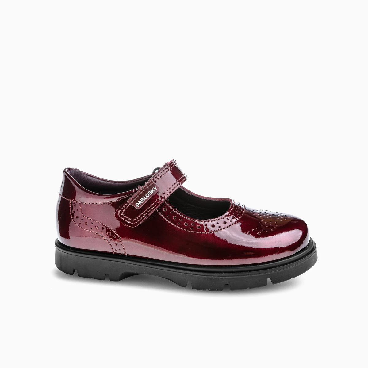 Pablosky strap 360269 burgundy patent - Kirbys Footwear Ltd
