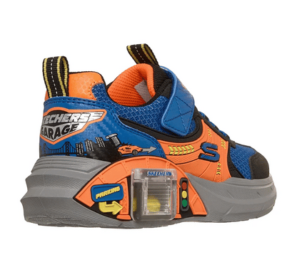 Skechers garage - orange blue