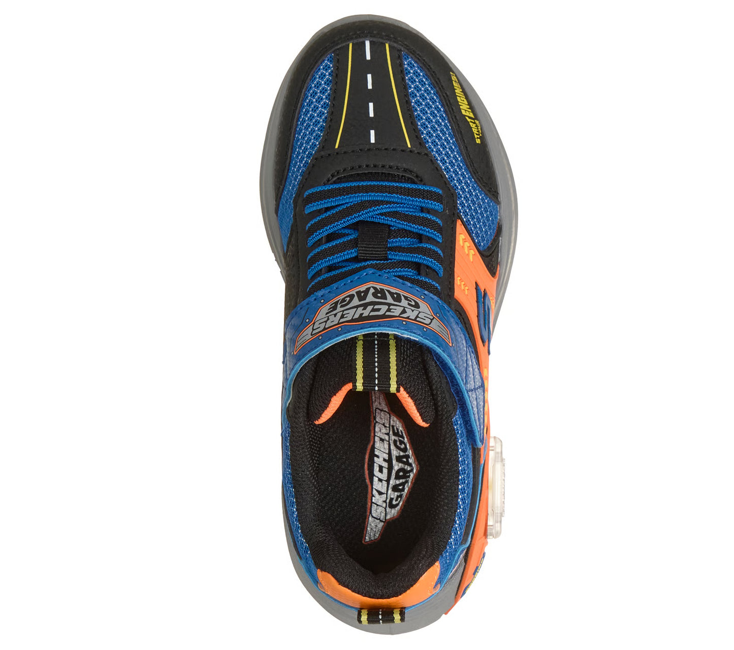 Skechers garage - orange blue