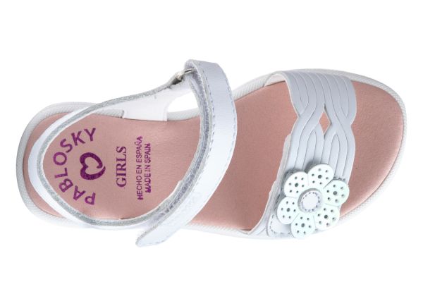 Pablosky sandal white leather - 431400
