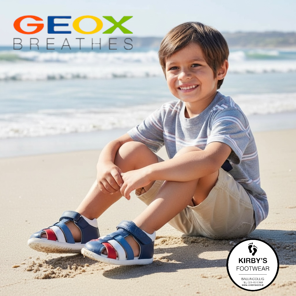 Geox Macchia sandal navy red - Kirbys Footwear Ltd