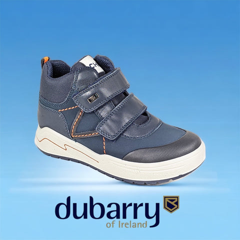 Dubarry Kaleb navy leather boot velcro waterproof