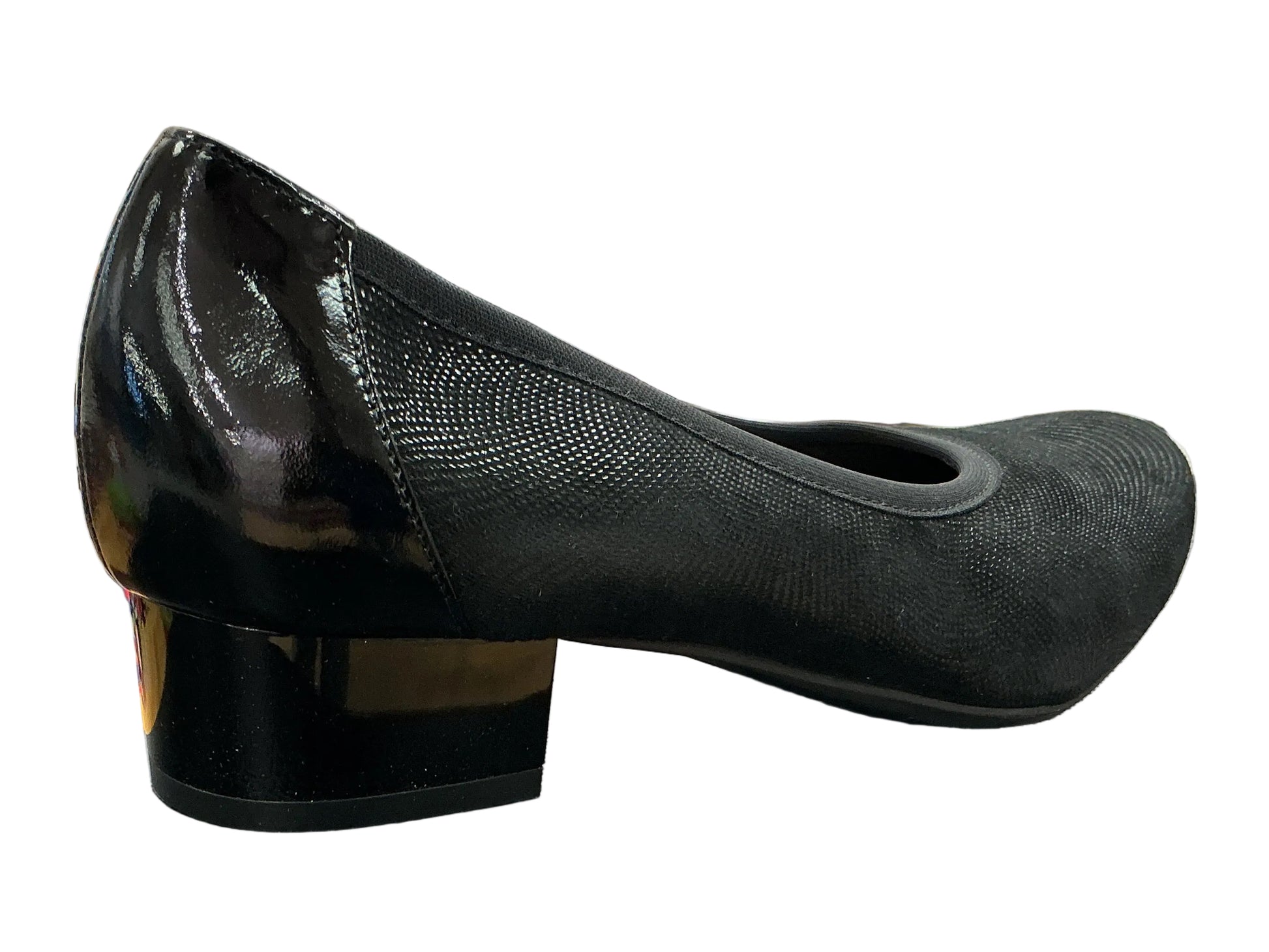 Bioeco black court heel - Kirbys Footwear Ltd