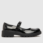 Geox Casey black patent strap
