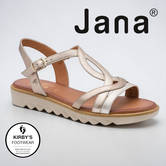 Jana sandal - metallic 28278 - Kirbys Footwear Ltd