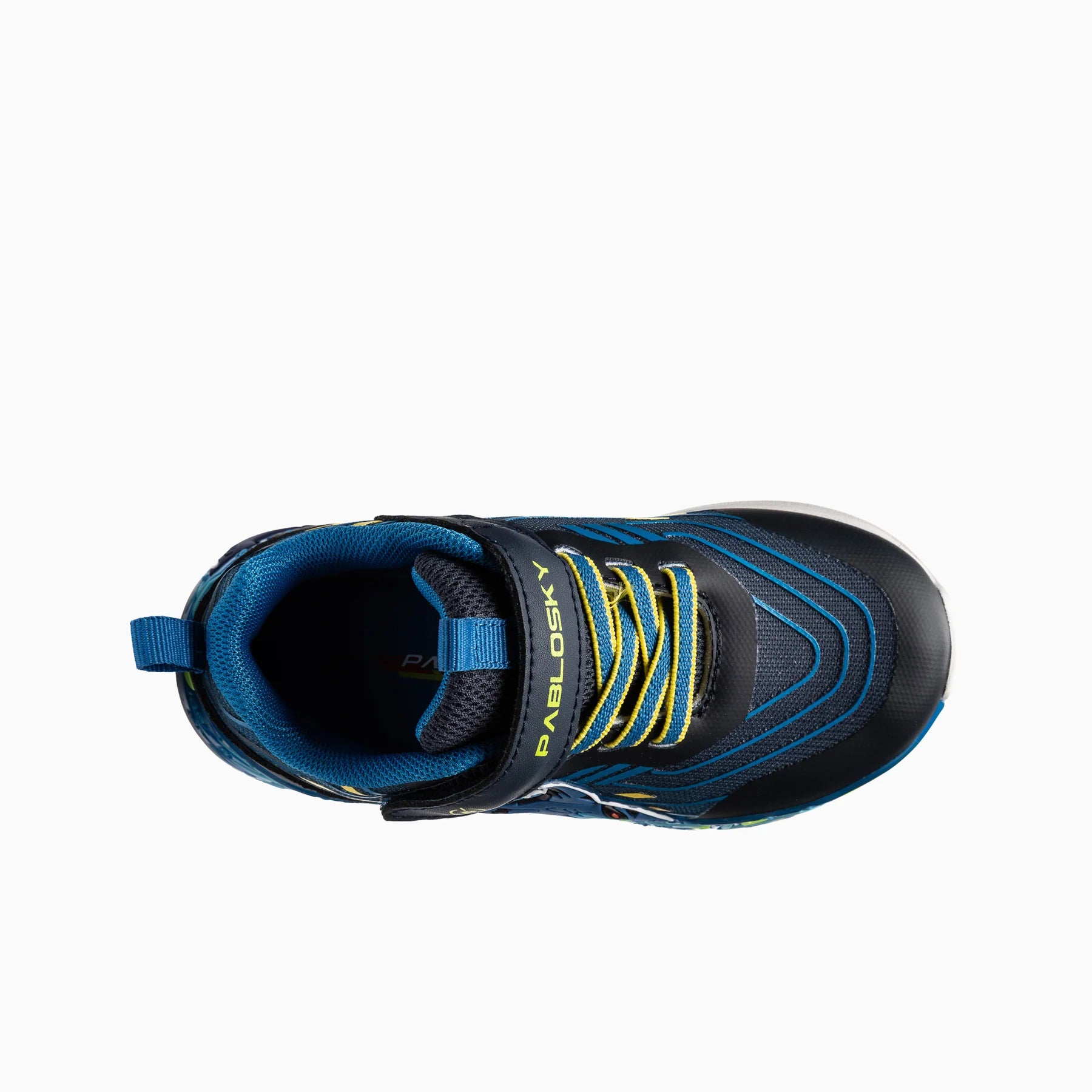 Pablosky trainer navy Shark lights velcro 985120 - Kirbys Footwear Ltd