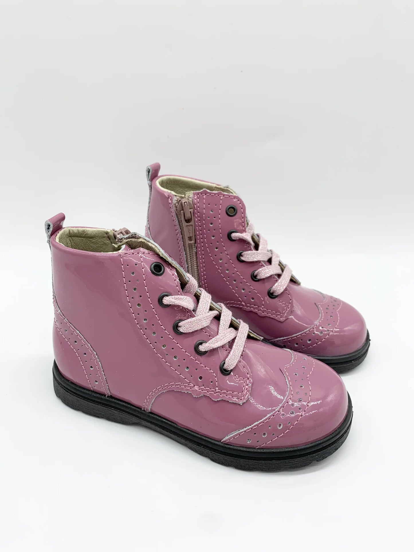 Ricosta Jemmy boot pink patent lace with zip