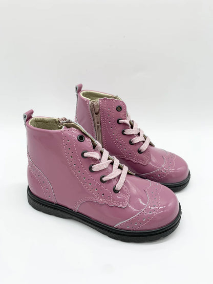 Ricosta Jemmy boot pink patent lace with zip