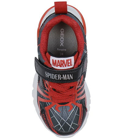 Geox Spiderman Miles Morales Ciberdron lights black red