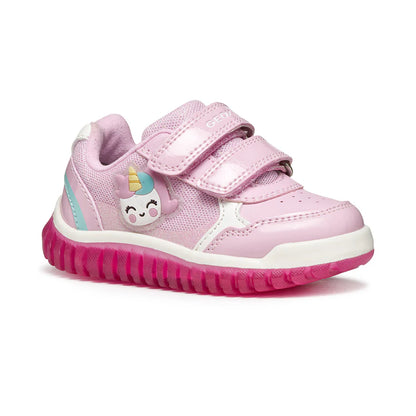 Geox unicorn lights trainers lightyloo pink