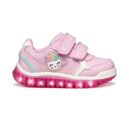 Geox unicorn lights trainers lightyloo pink