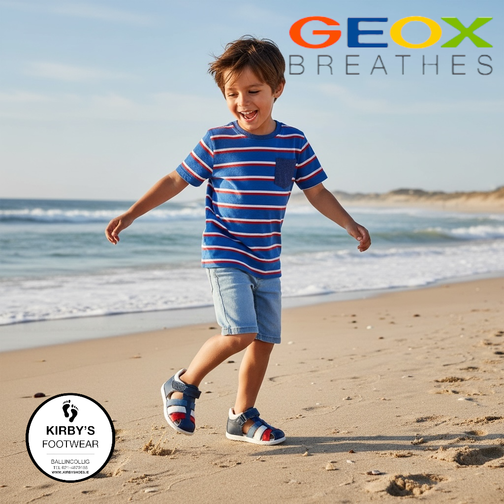 Geox Macchia sandal navy red - Kirbys Footwear Ltd