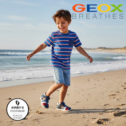 Geox Macchia sandal navy red - Kirbys Footwear Ltd