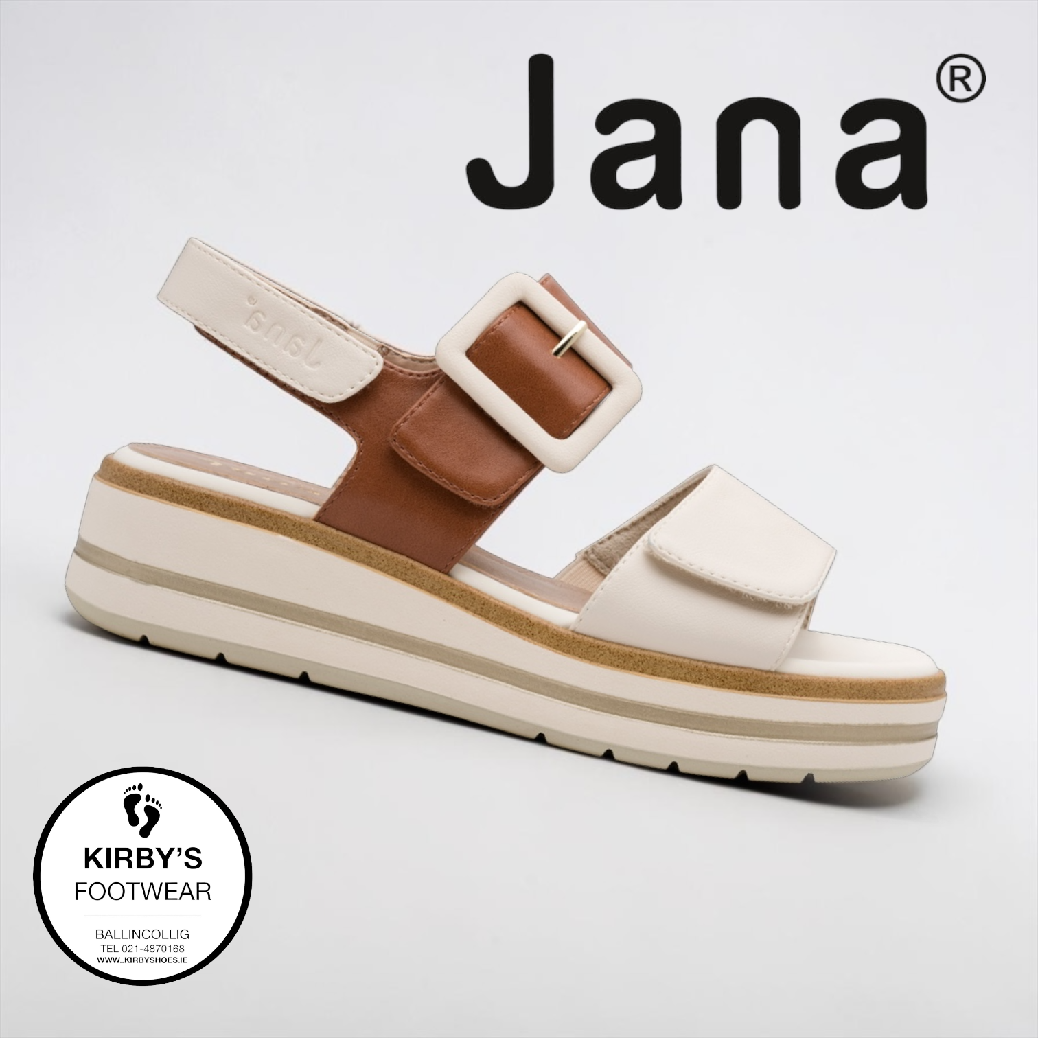 Jana sandal - 28266 - beige tan - Kirbys Footwear Ltd