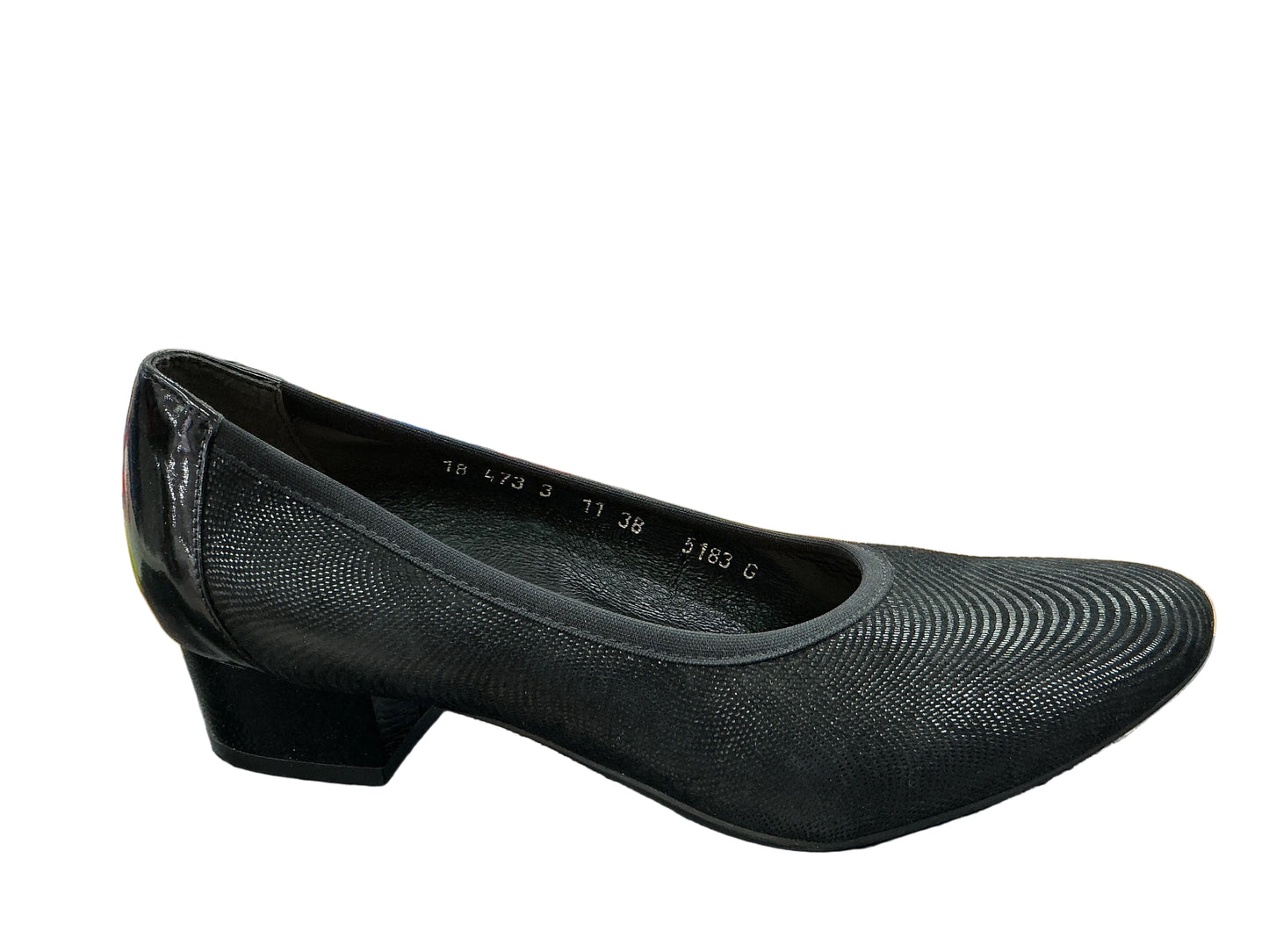 Bioeco black court heel - Kirbys Footwear Ltd