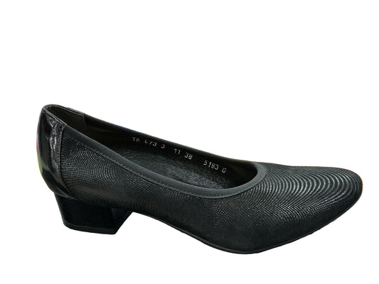 Bioeco black court heel - Kirbys Footwear Ltd