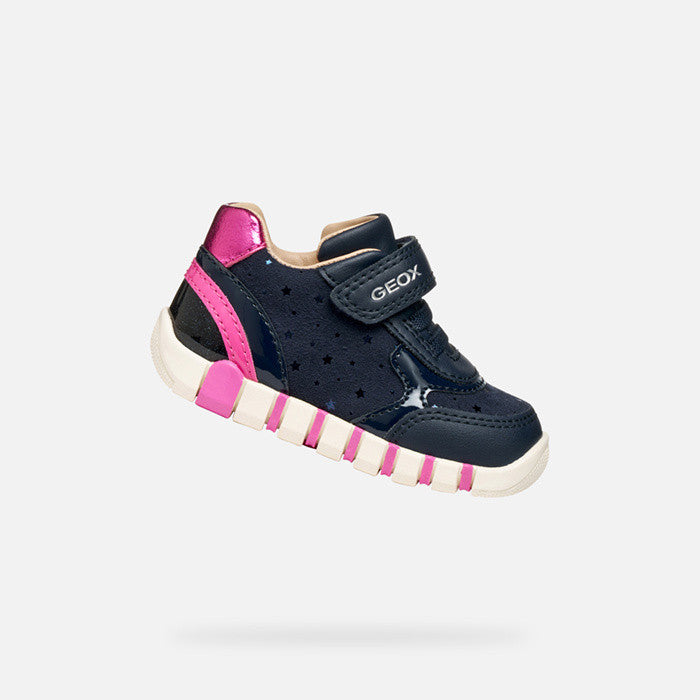 Geox Iupidoo velcro navy pink