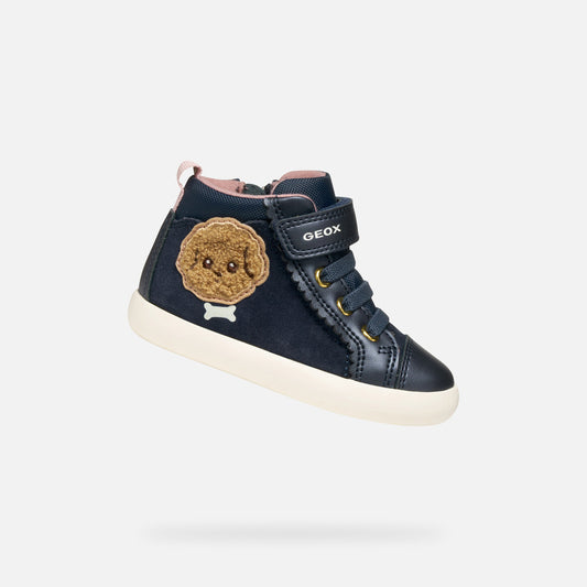 Geox Gisli navy velcro boot - puppy