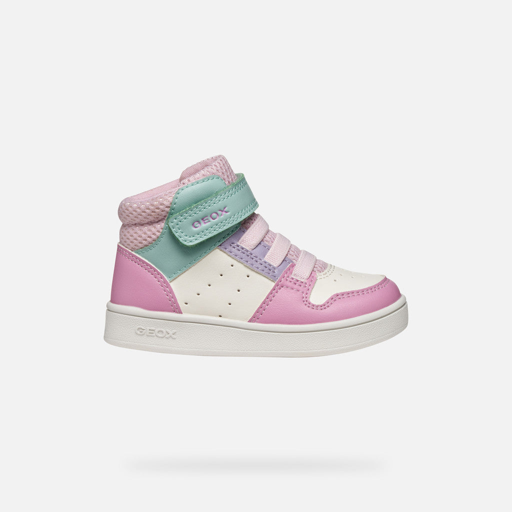 Geox high top trainers Eclyper white pink