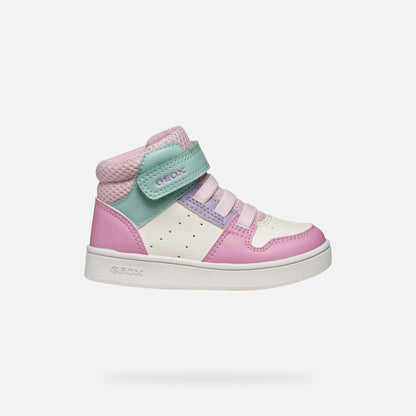 Geox high top trainers Eclyper white pink