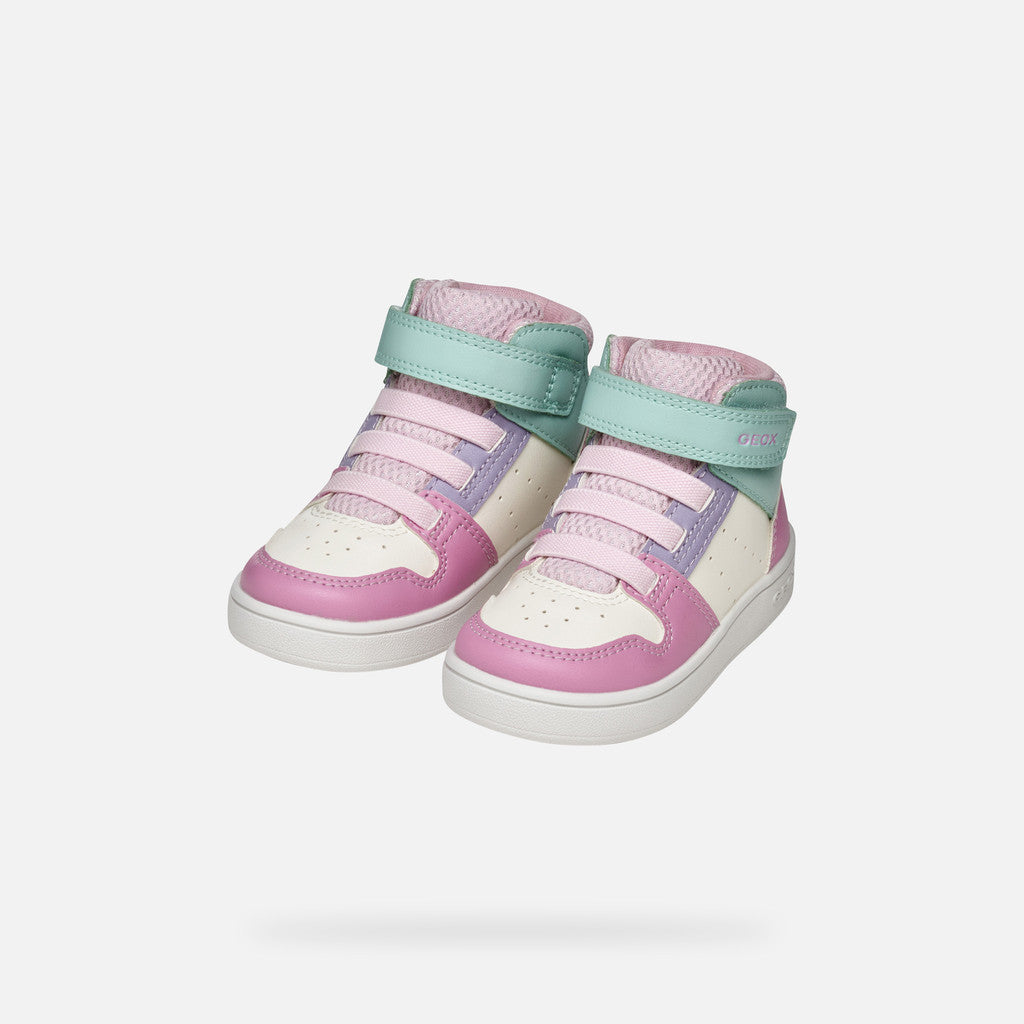 Geox high top trainers Eclyper white pink