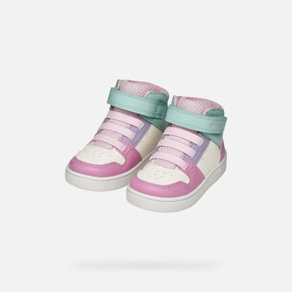 Geox high top trainers Eclyper white pink