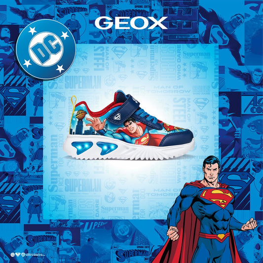 Geox Assister Superman lights - Kirbys Footwear Ltd