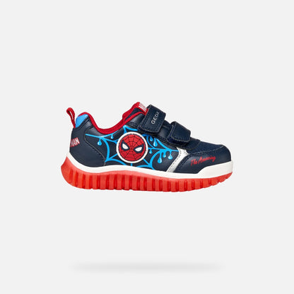 Geox Spiderman trainers lights lightyloo - Kirbys Footwear Ltd