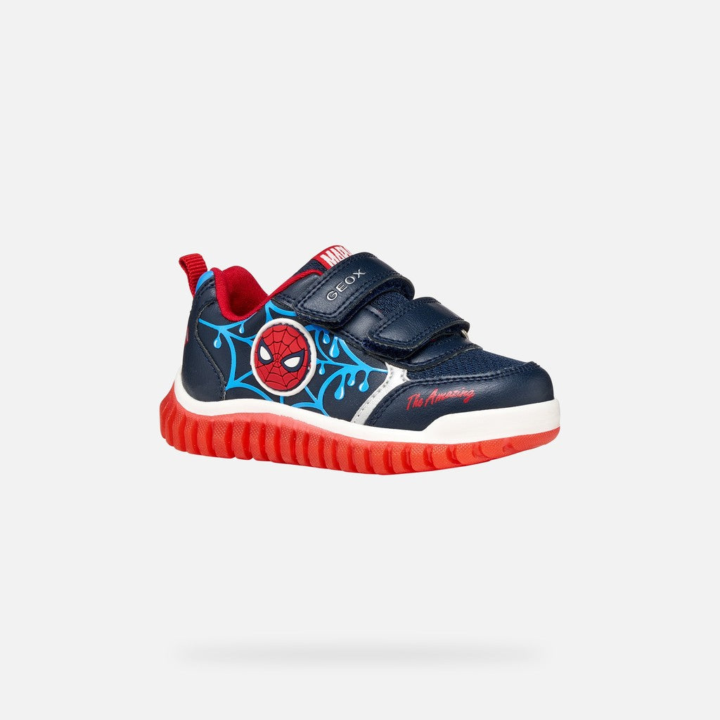Geox Spiderman trainers lights lightyloo - Kirbys Footwear Ltd