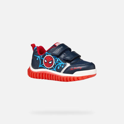Geox Spiderman trainers lights lightyloo - Kirbys Footwear Ltd