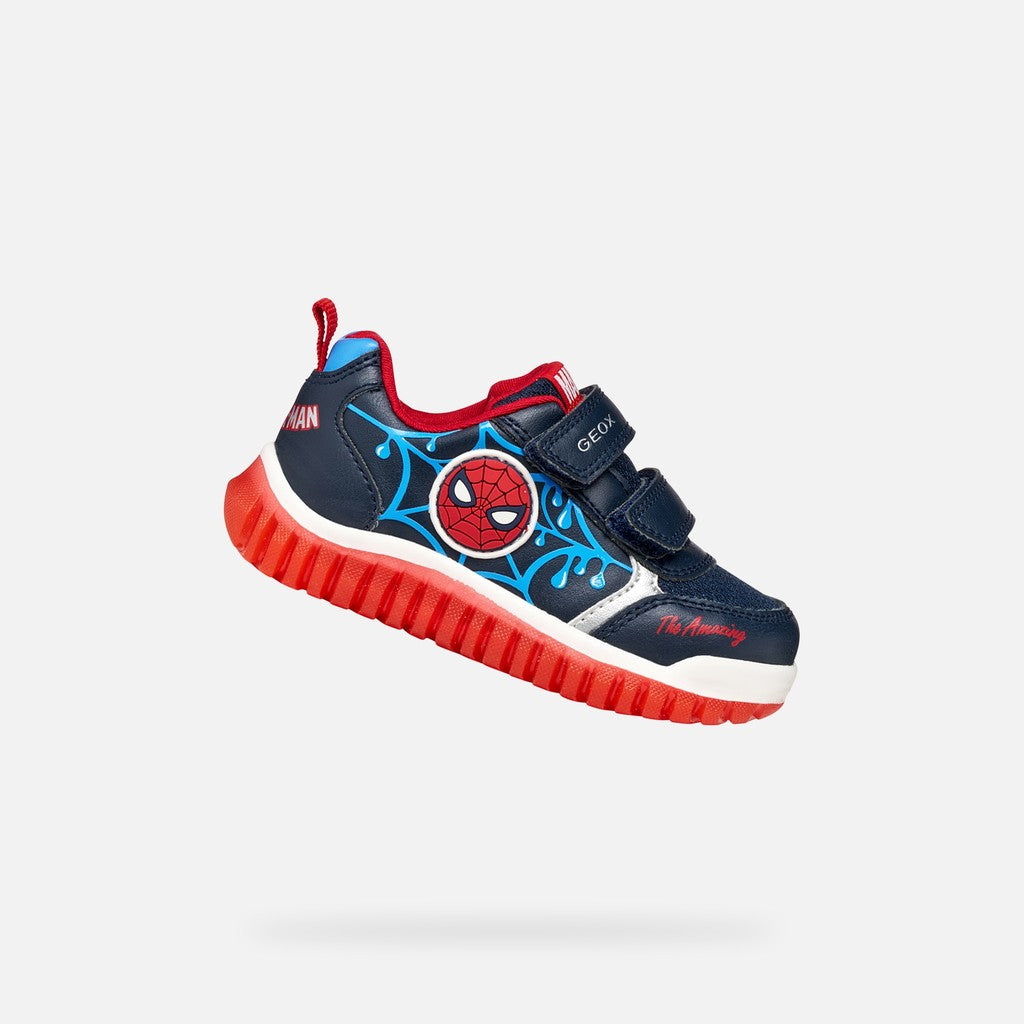 Geox Spiderman trainers lights lightyloo - Kirbys Footwear Ltd