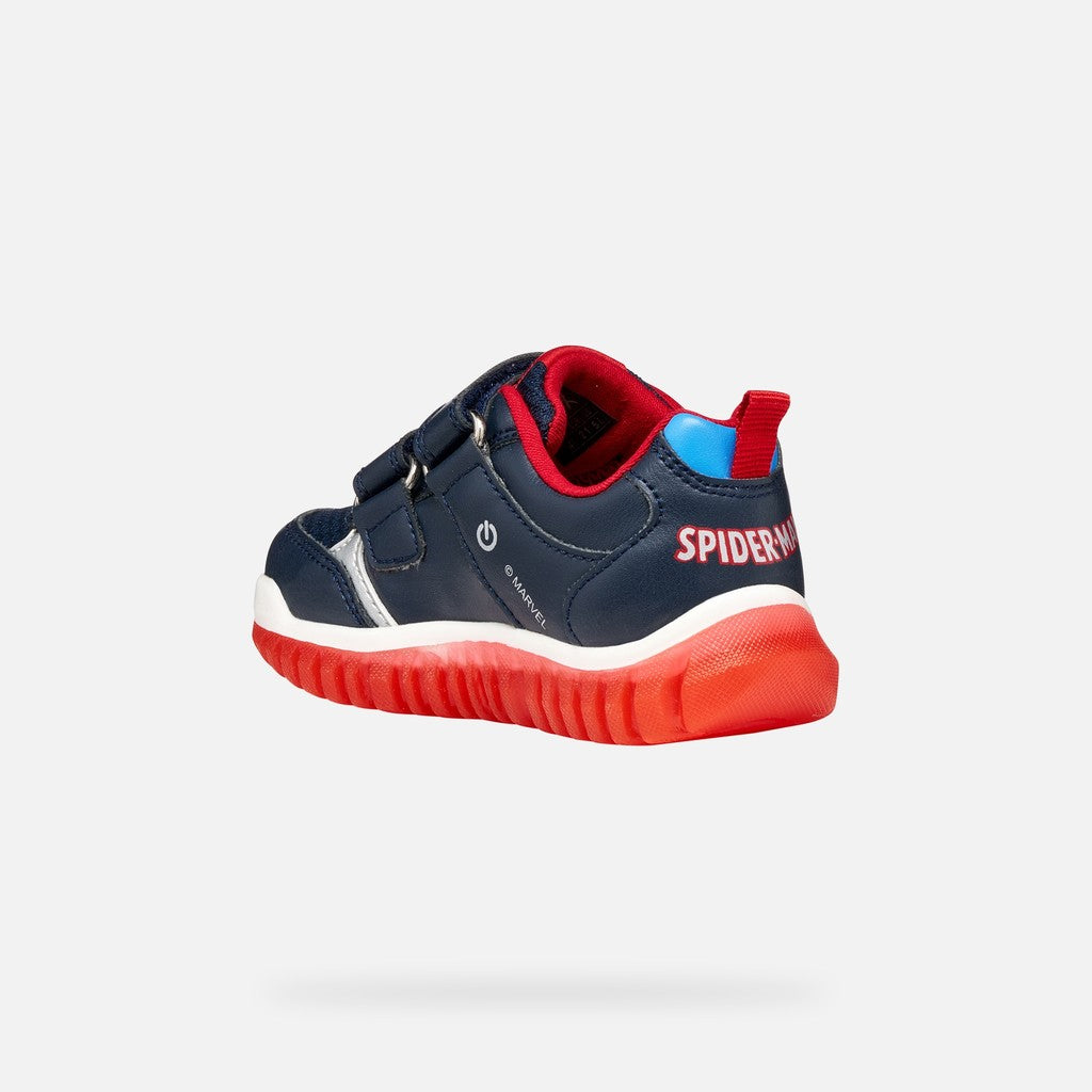 Geox Spiderman trainers lights lightyloo - Kirbys Footwear Ltd