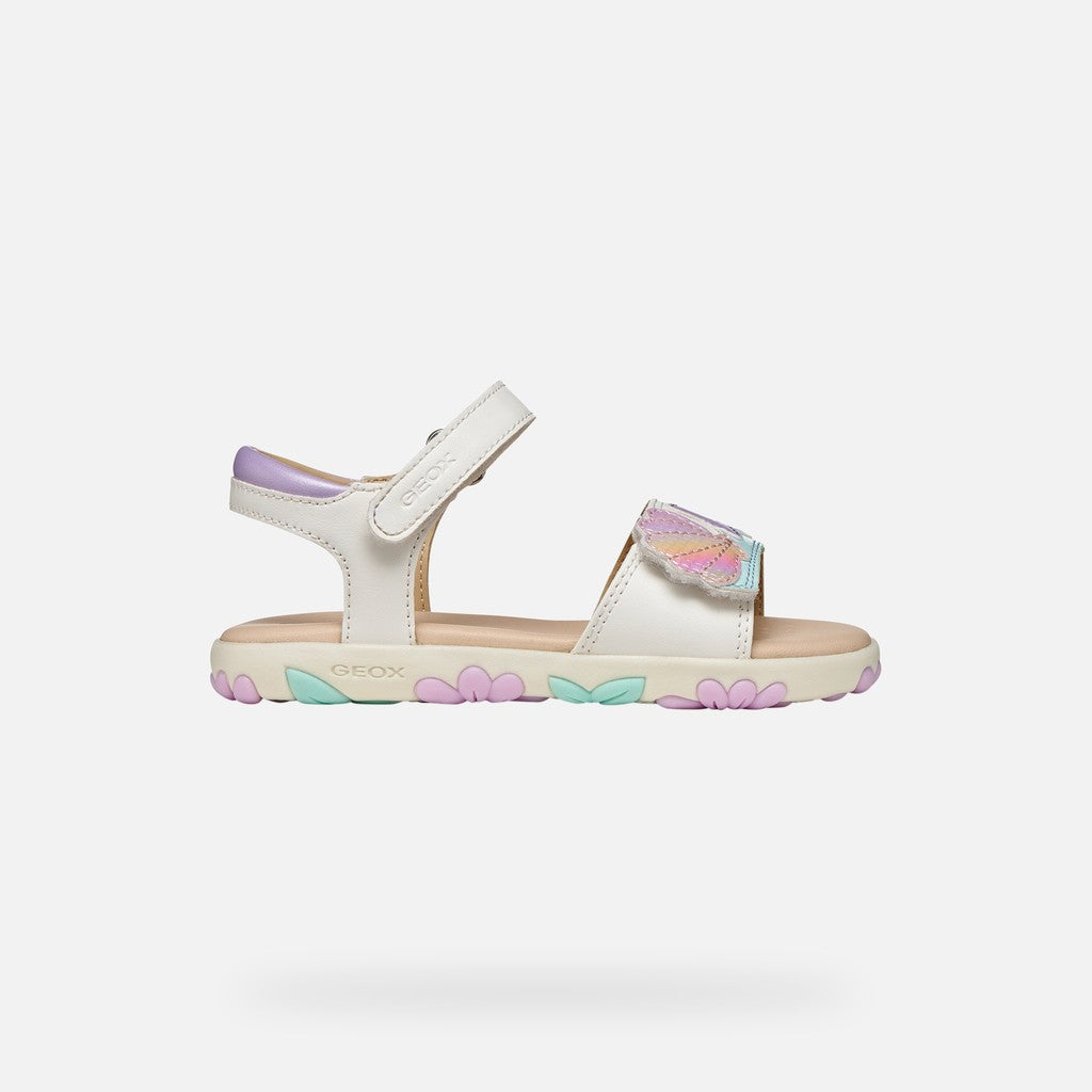 Geox sandal - Haiti - white pink - Kirbys Footwear Ltd