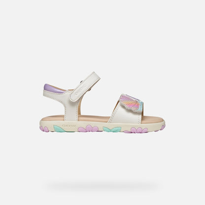 Geox sandal - Haiti - white pink - Kirbys Footwear Ltd