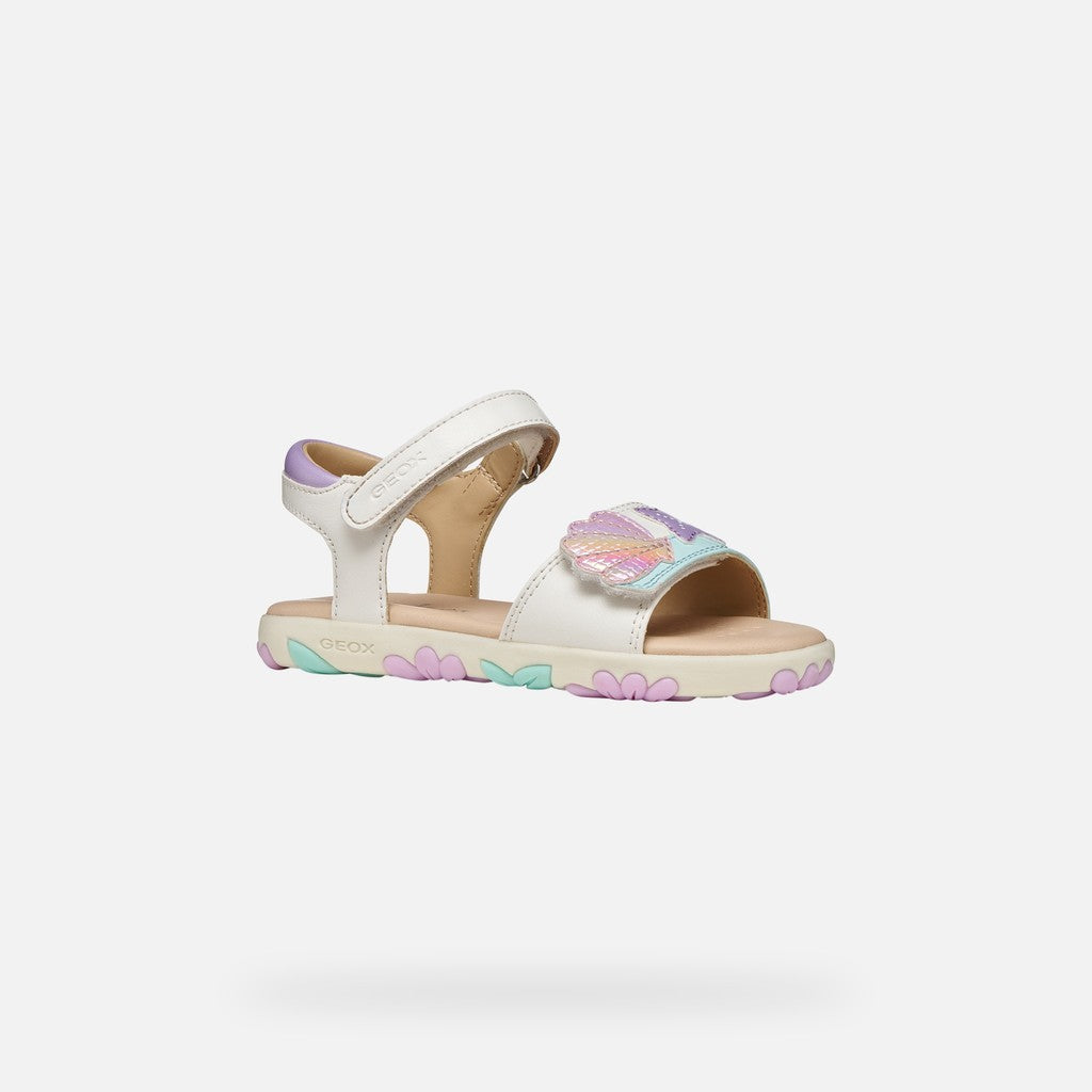 Geox sandal - Haiti - white pink - Kirbys Footwear Ltd