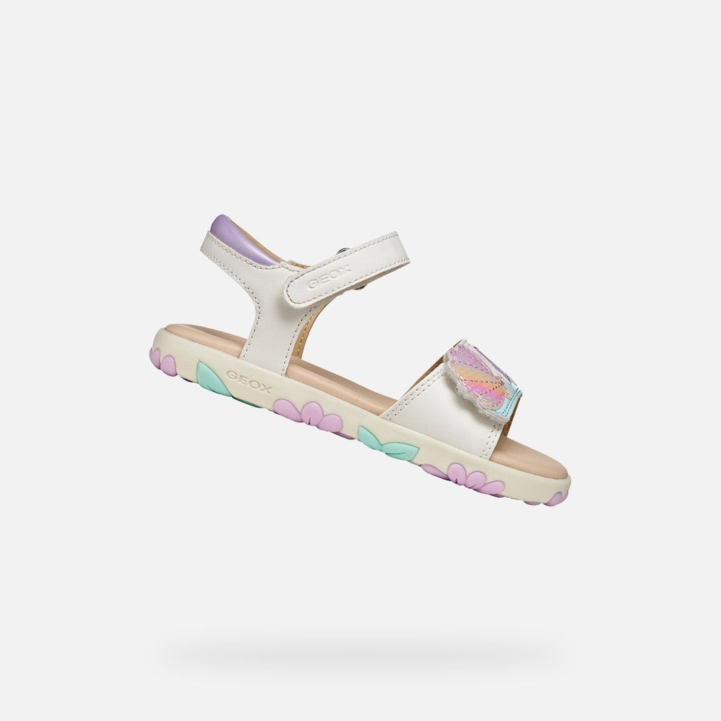 Geox sandal - Haiti - white pink - Kirbys Footwear Ltd