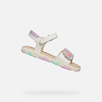Geox sandal - Haiti - white pink - Kirbys Footwear Ltd